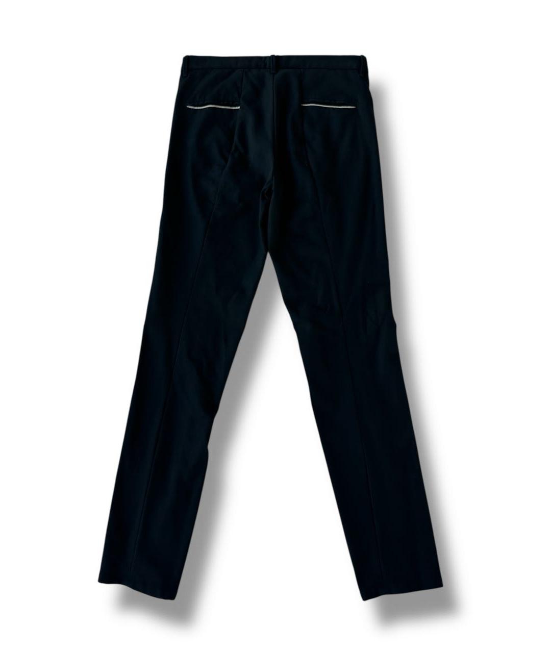 EMPORIO ARMANI Черные хлопковые классические брюки, фото 2