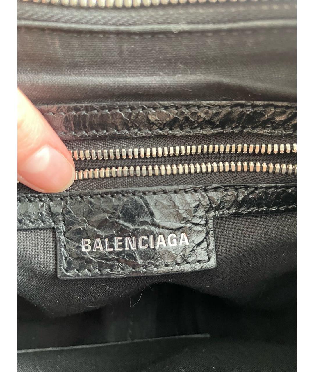 BALENCIAGA Серая кожаная сумка через плечо, фото 6