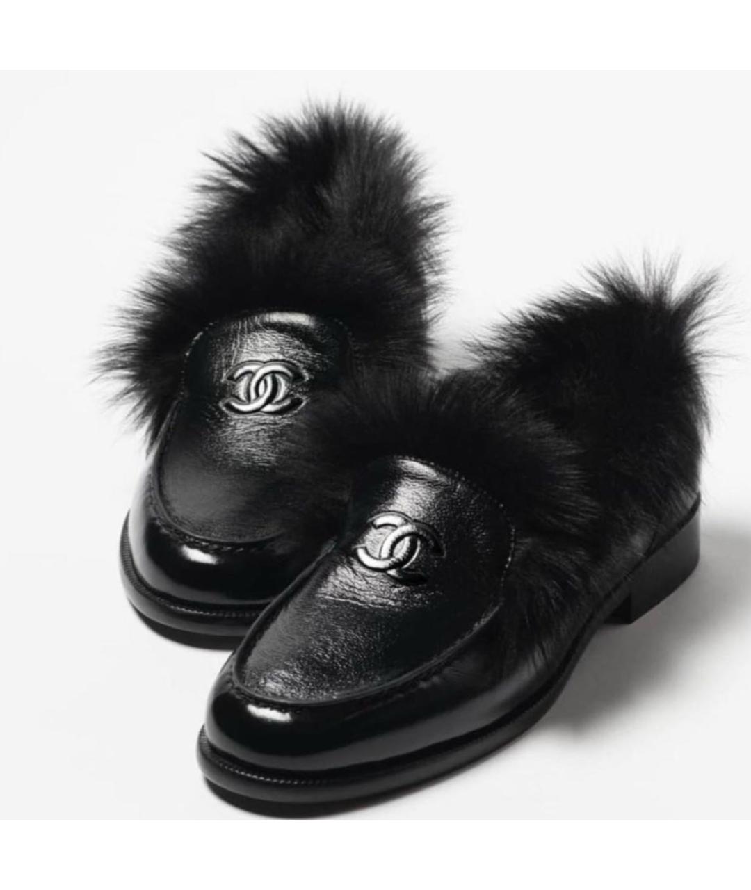 CHANEL Черные лоферы из лакированной кожи, фото 2