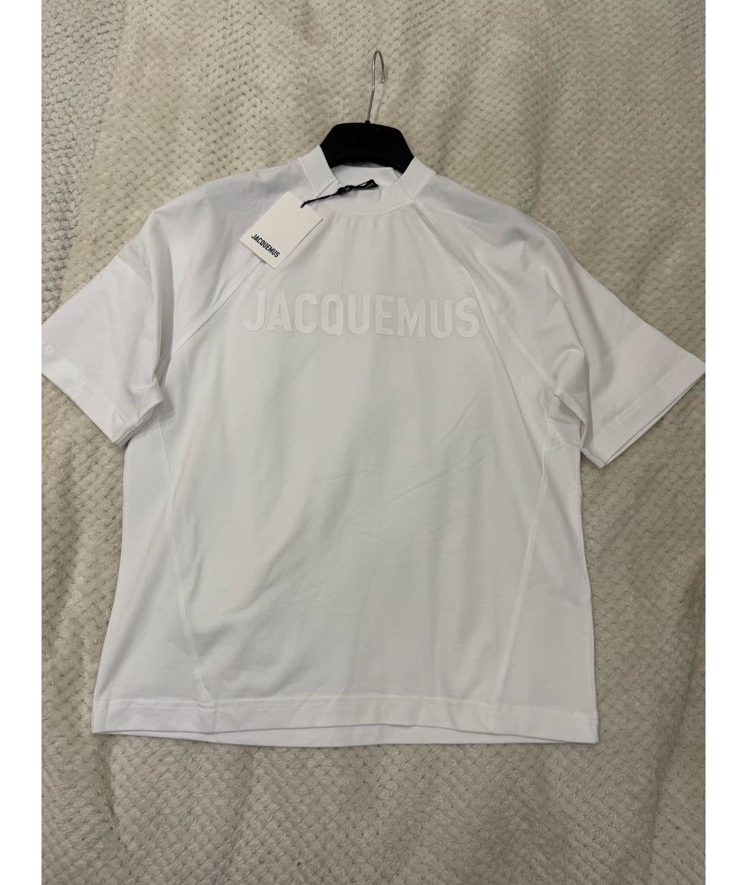 JACQUEMUS Белая хлопковая футболка, фото 2