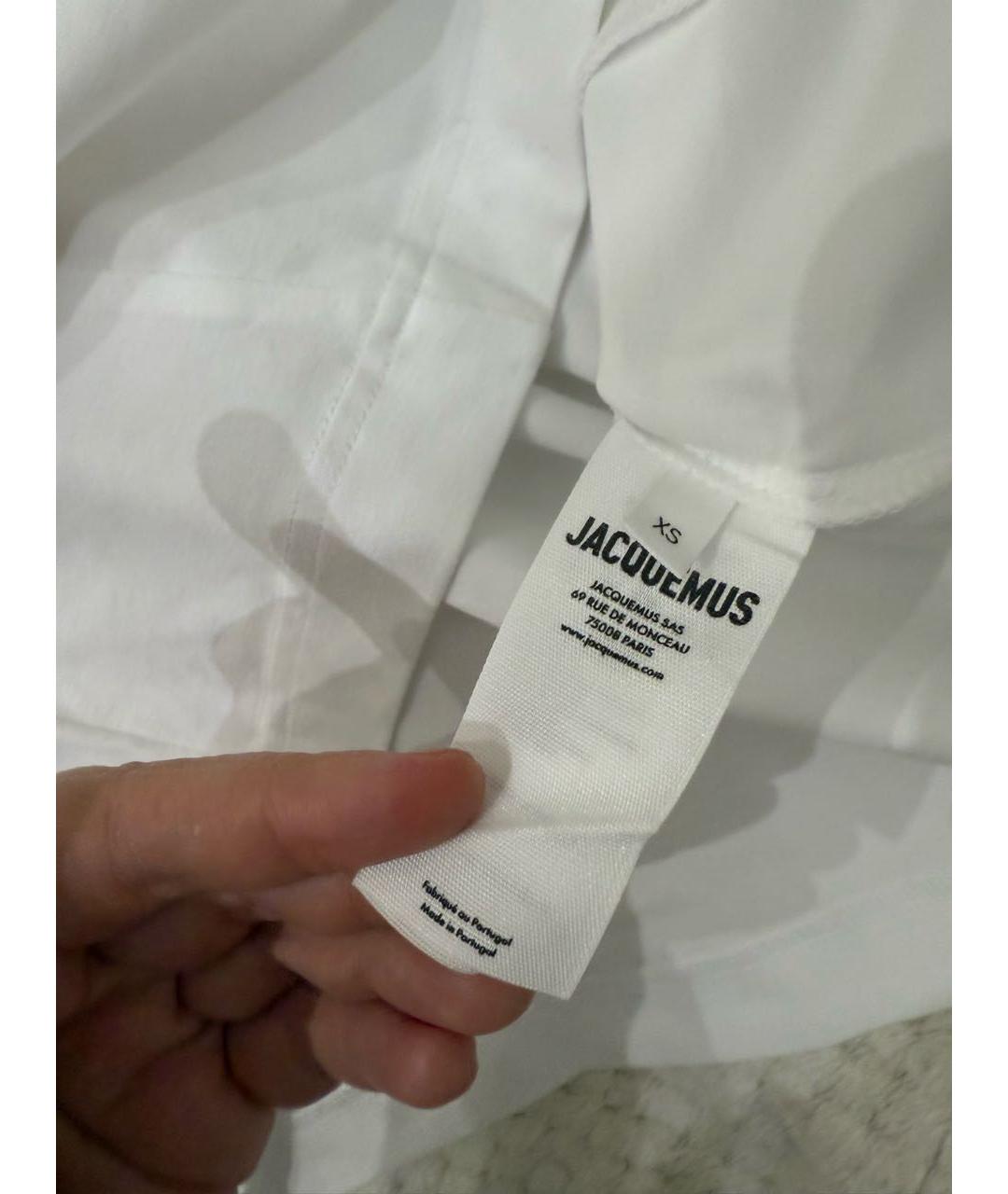 JACQUEMUS Белая хлопковая футболка, фото 5