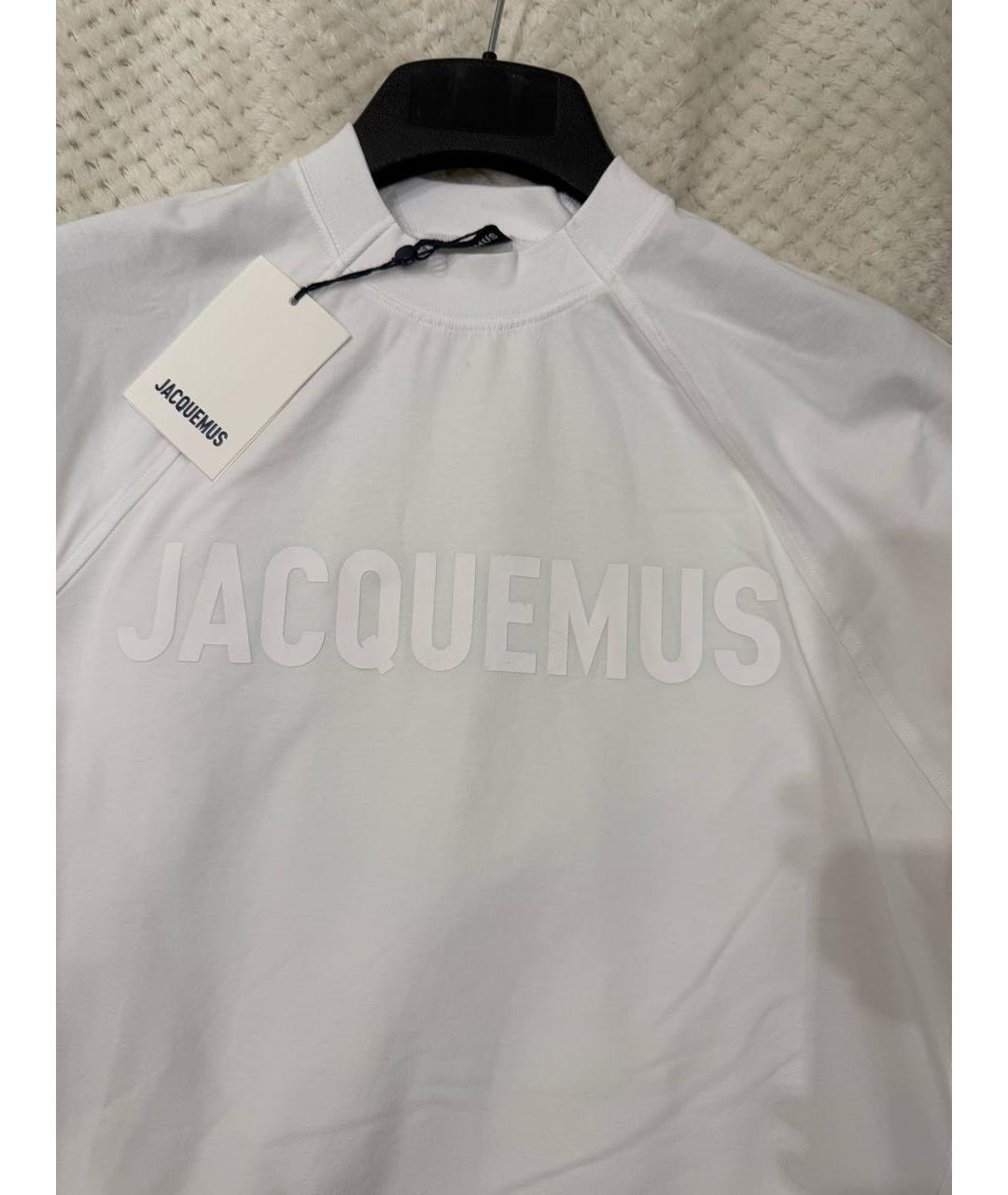 JACQUEMUS Белая хлопковая футболка, фото 3