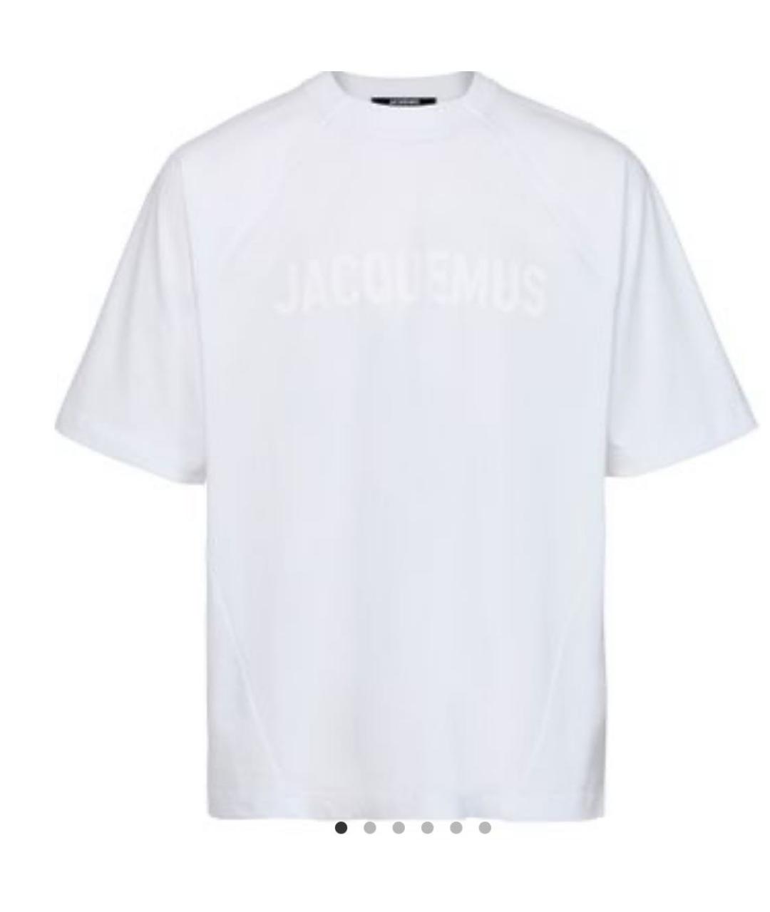 JACQUEMUS Белая хлопковая футболка, фото 1