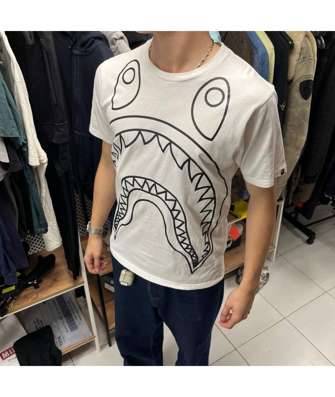 BAPE Белая хлопковая футболка, фото 4