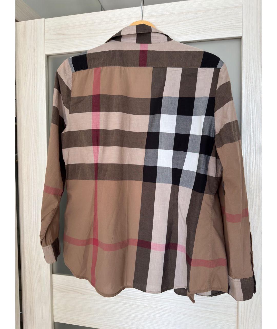 BURBERRY Коричневая хлопковая рубашка, фото 2