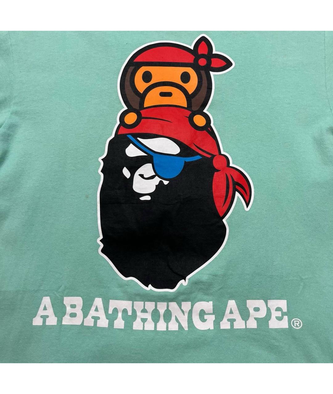 BAPE Салатовая хлопковая футболка, фото 2