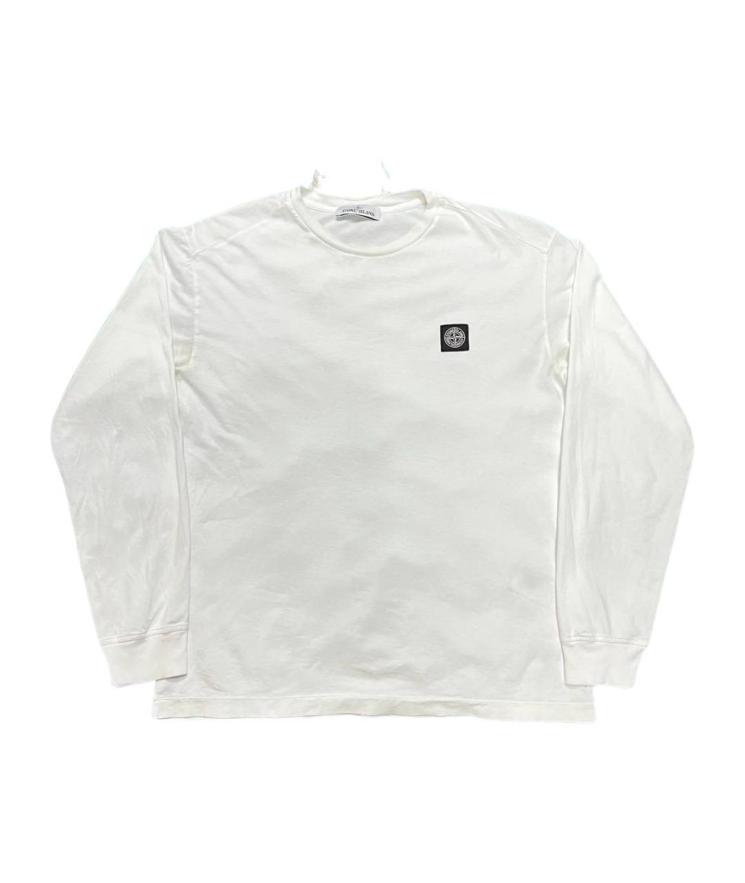 STONE ISLAND Белая хлопковая футболка, фото 1