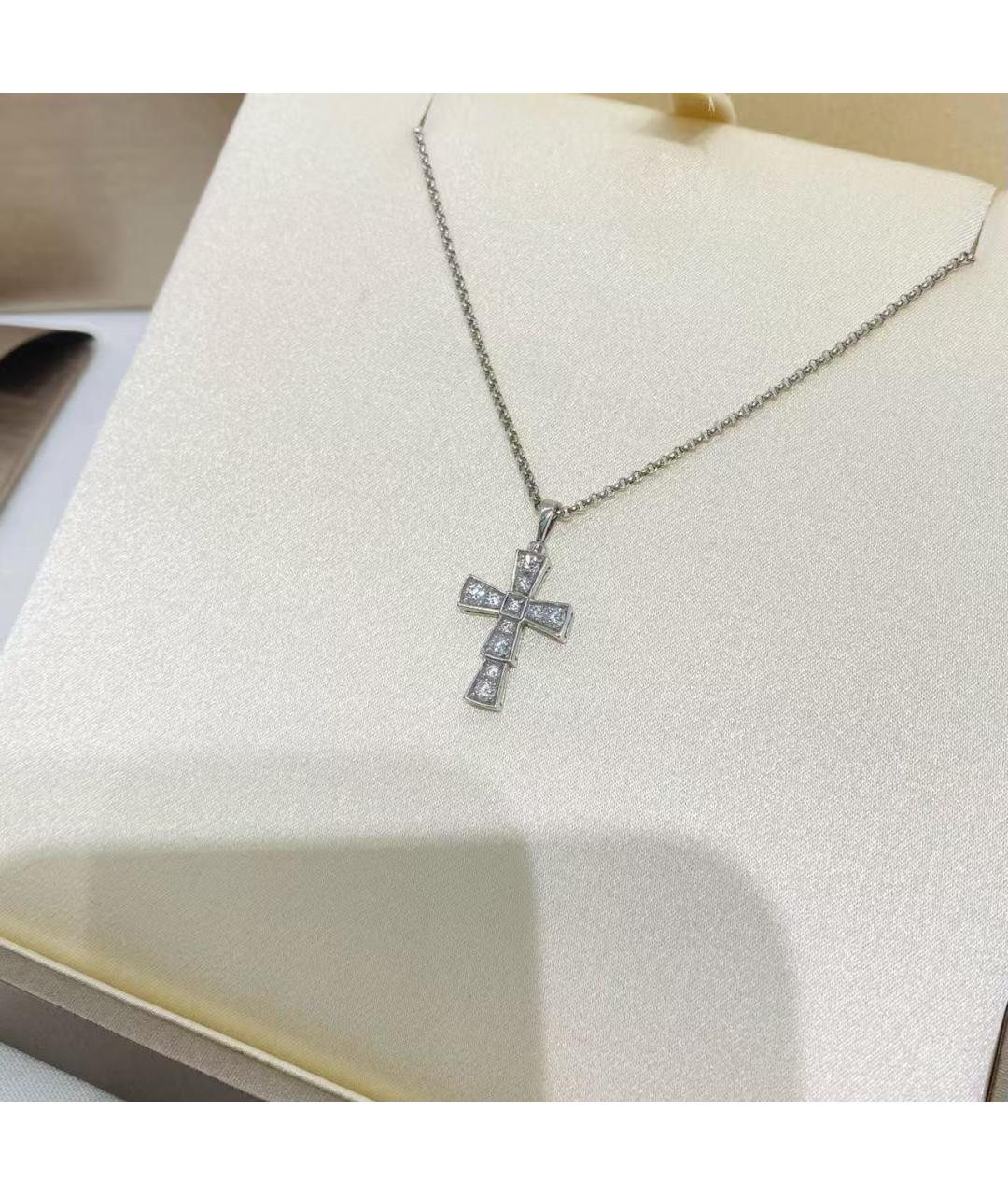 BVLGARI Серебряное колье из белого золота, фото 3