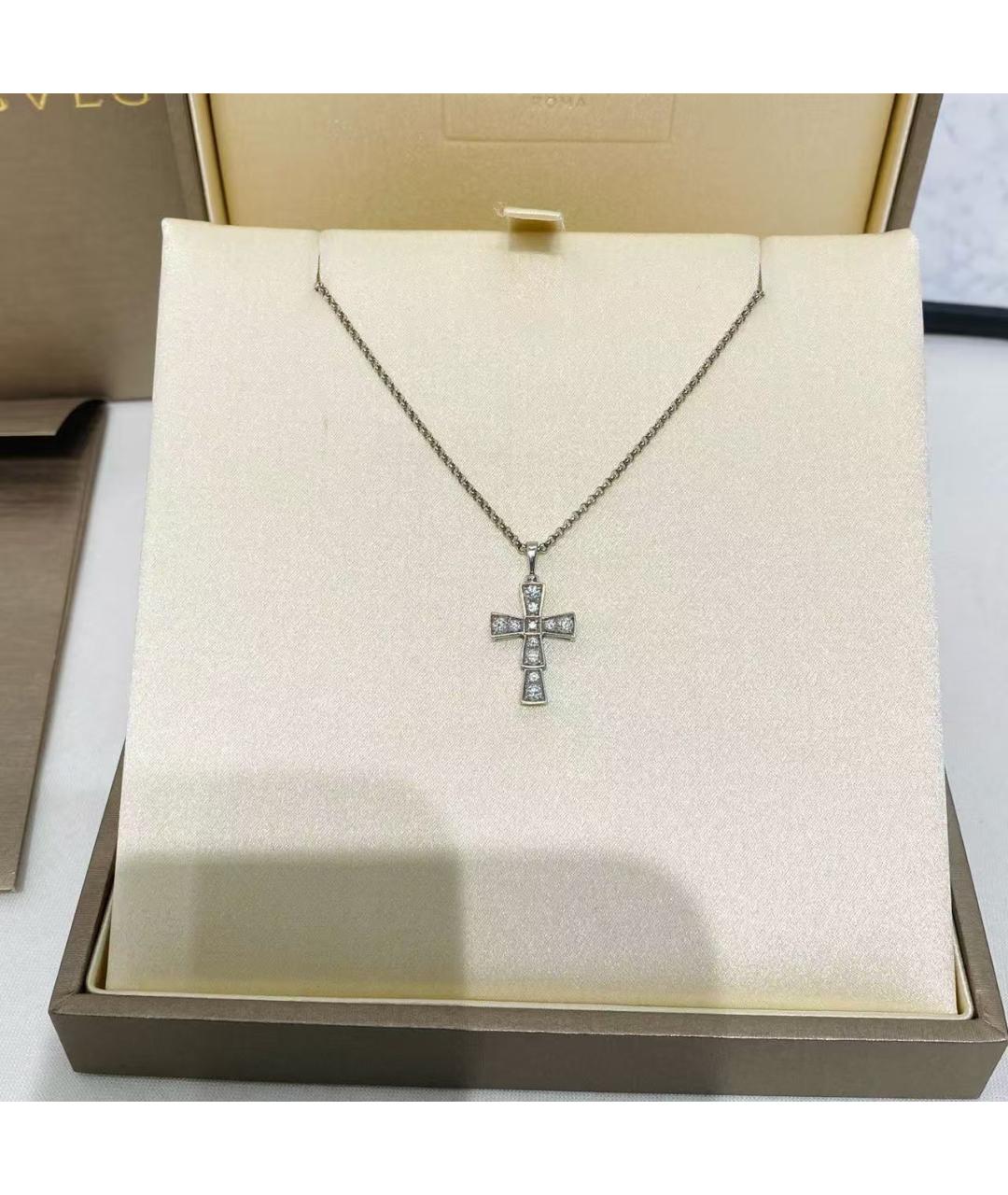 BVLGARI Серебряное колье из белого золота, фото 2