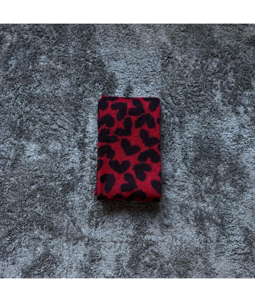 SAINT LAURENT Красный шарф, фото 4