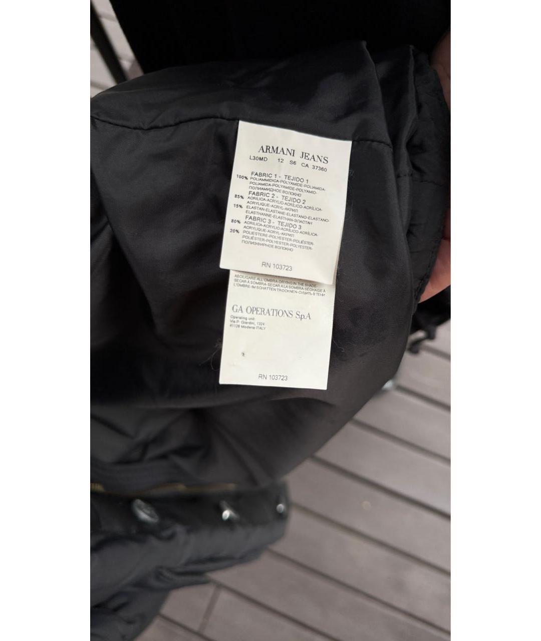 ARMANI JEANS Черная полиамидовая куртка, фото 7