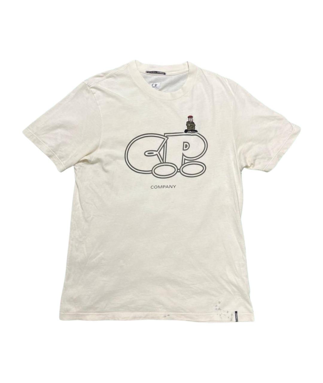 CP COMPANY Белая хлопковая футболка, фото 1