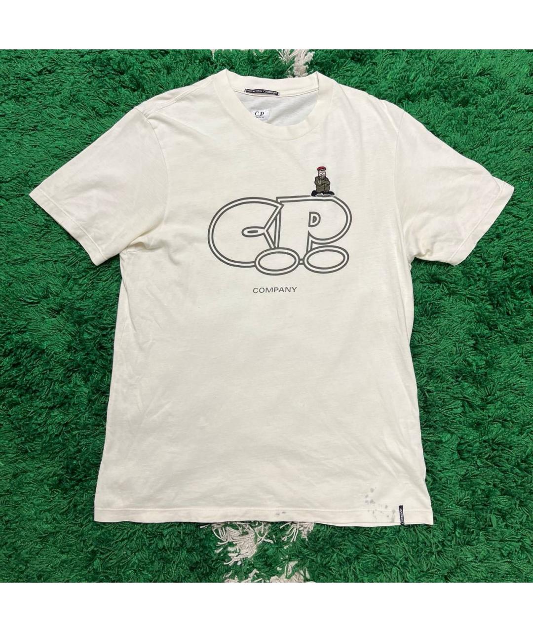 CP COMPANY Белая хлопковая футболка, фото 5