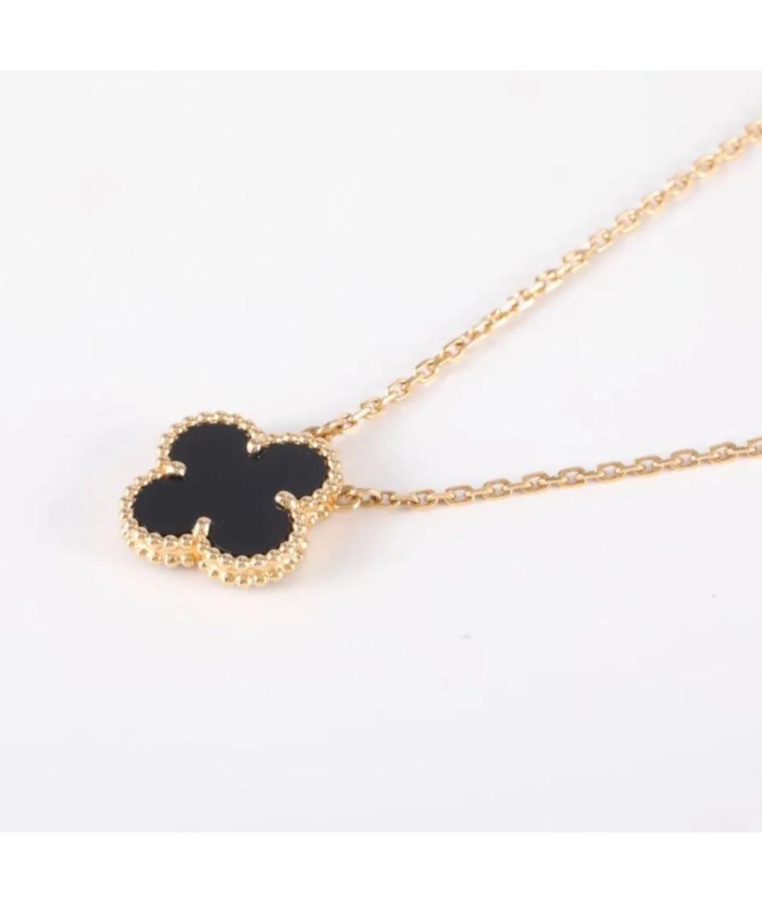 VAN CLEEF & ARPELS Черная подвеска из желтого золота, фото 2