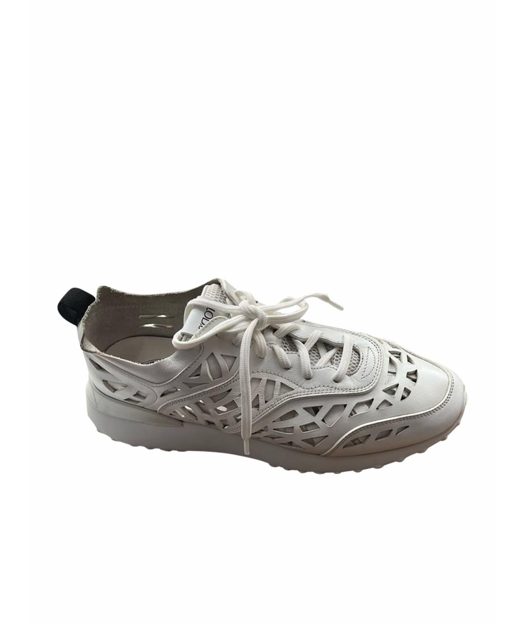 TOD'S Белые кожаные кроссовки, фото 1