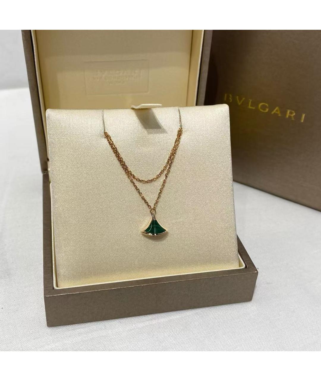 BVLGARI Зеленые колье из желтого золота, фото 3