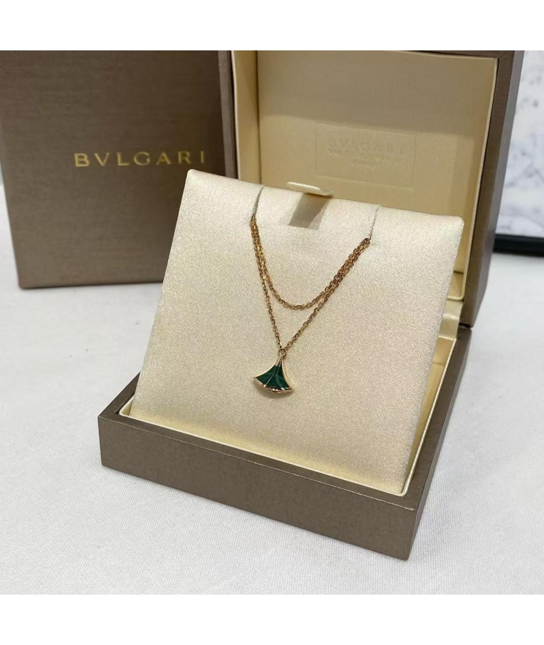 BVLGARI Зеленые колье из желтого золота, фото 2