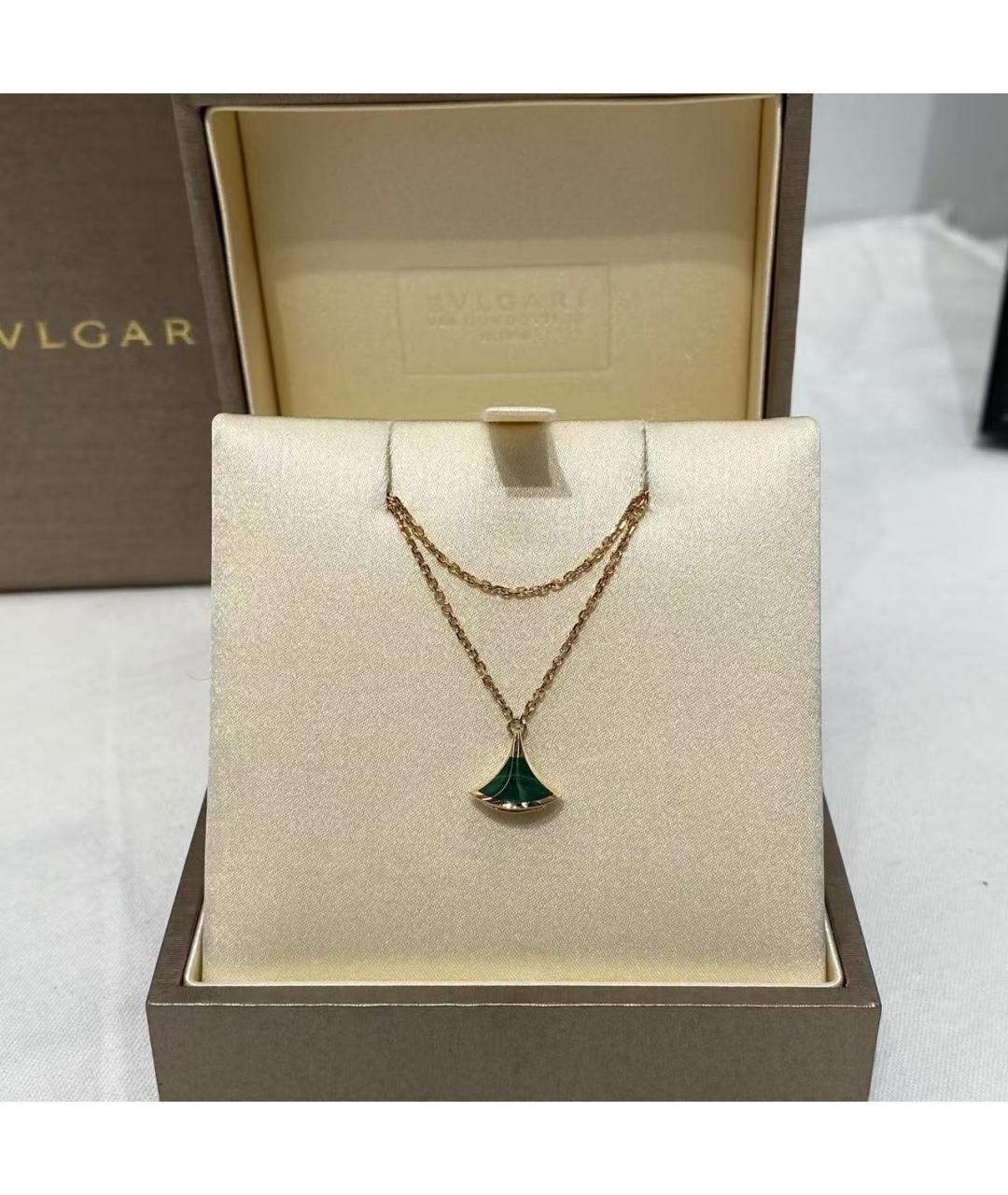 BVLGARI Зеленые колье из желтого золота, фото 4