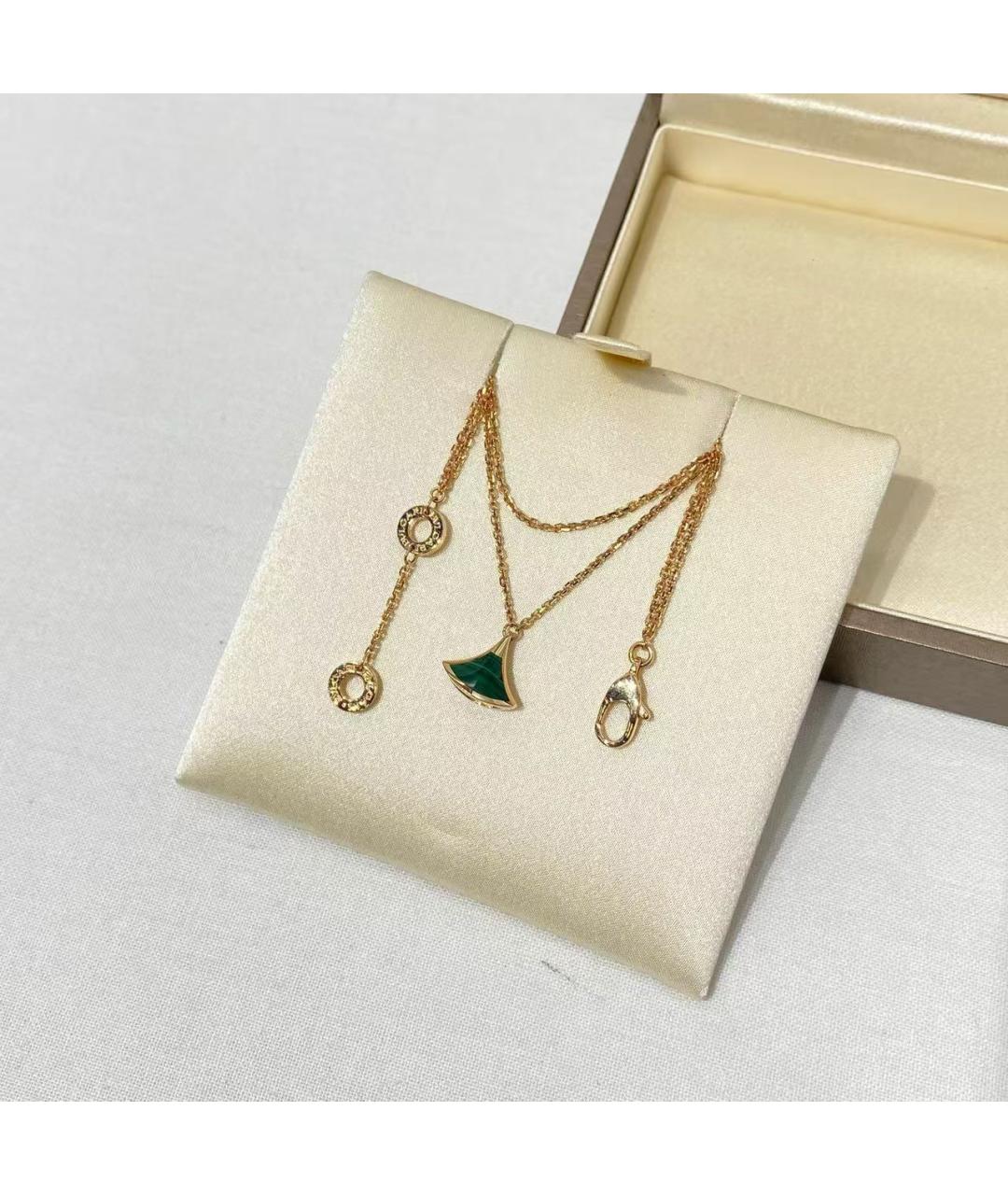 BVLGARI Зеленые колье из желтого золота, фото 5