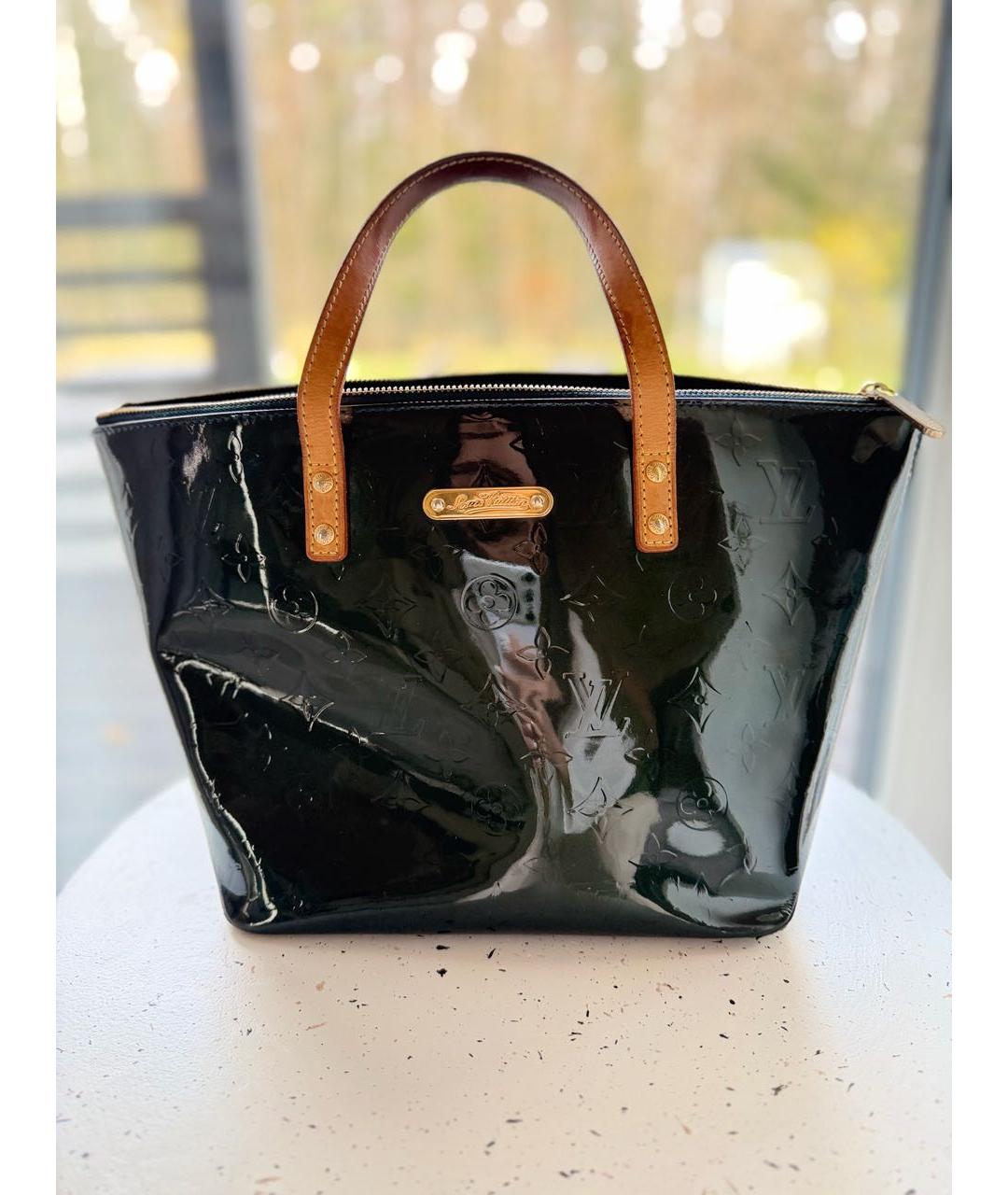 LOUIS VUITTON Зеленая кожаная сумка с короткими ручками, фото 6