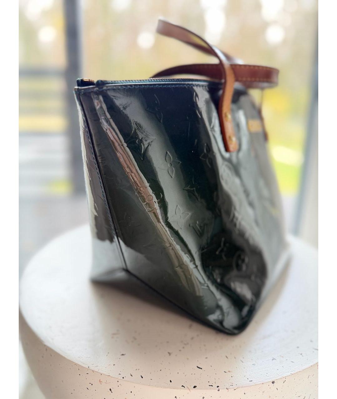 LOUIS VUITTON Зеленая кожаная сумка с короткими ручками, фото 2