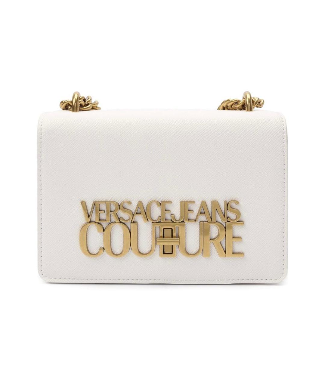 VERSACE JEANS COUTURE Белая сумка через плечо из искусственной кожи, фото 1