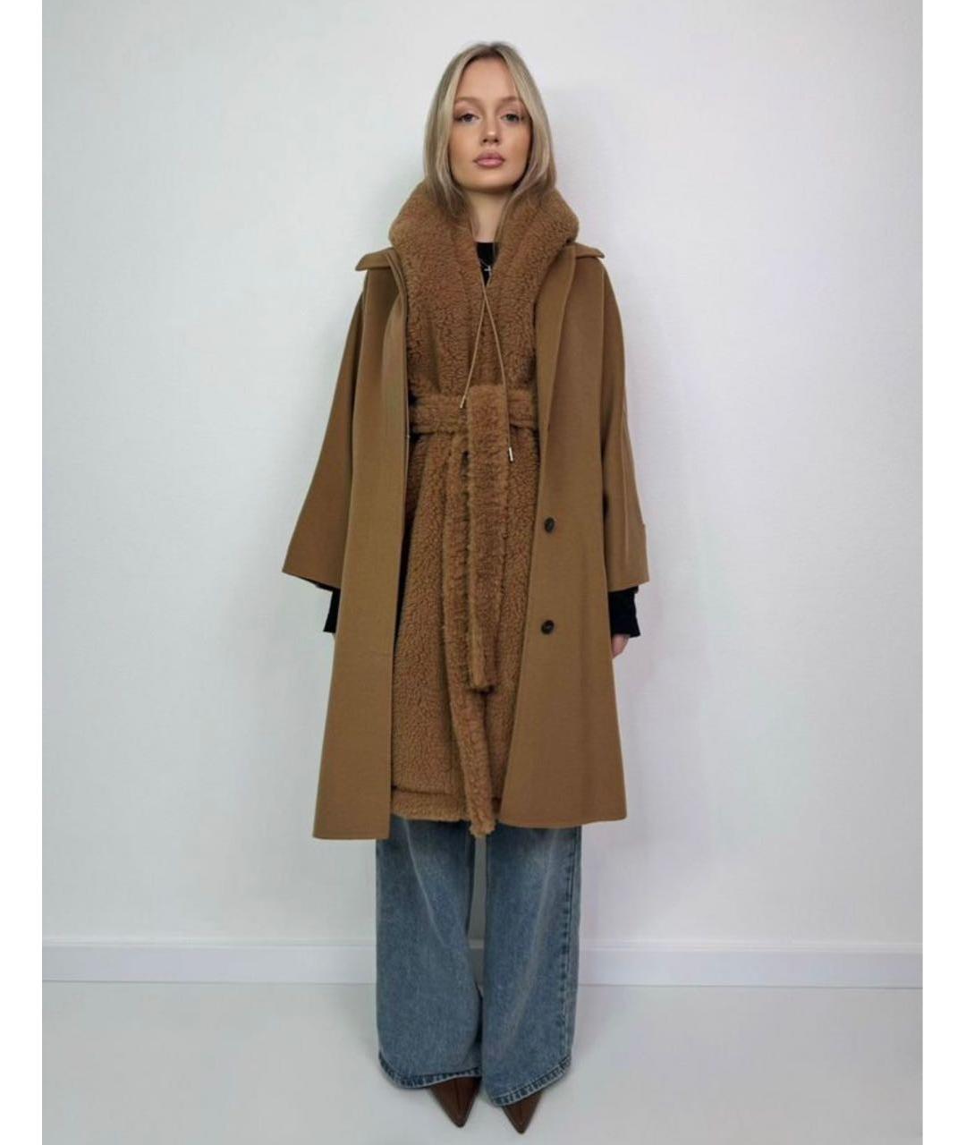 MAX MARA Коричневый меховой жилет, фото 6