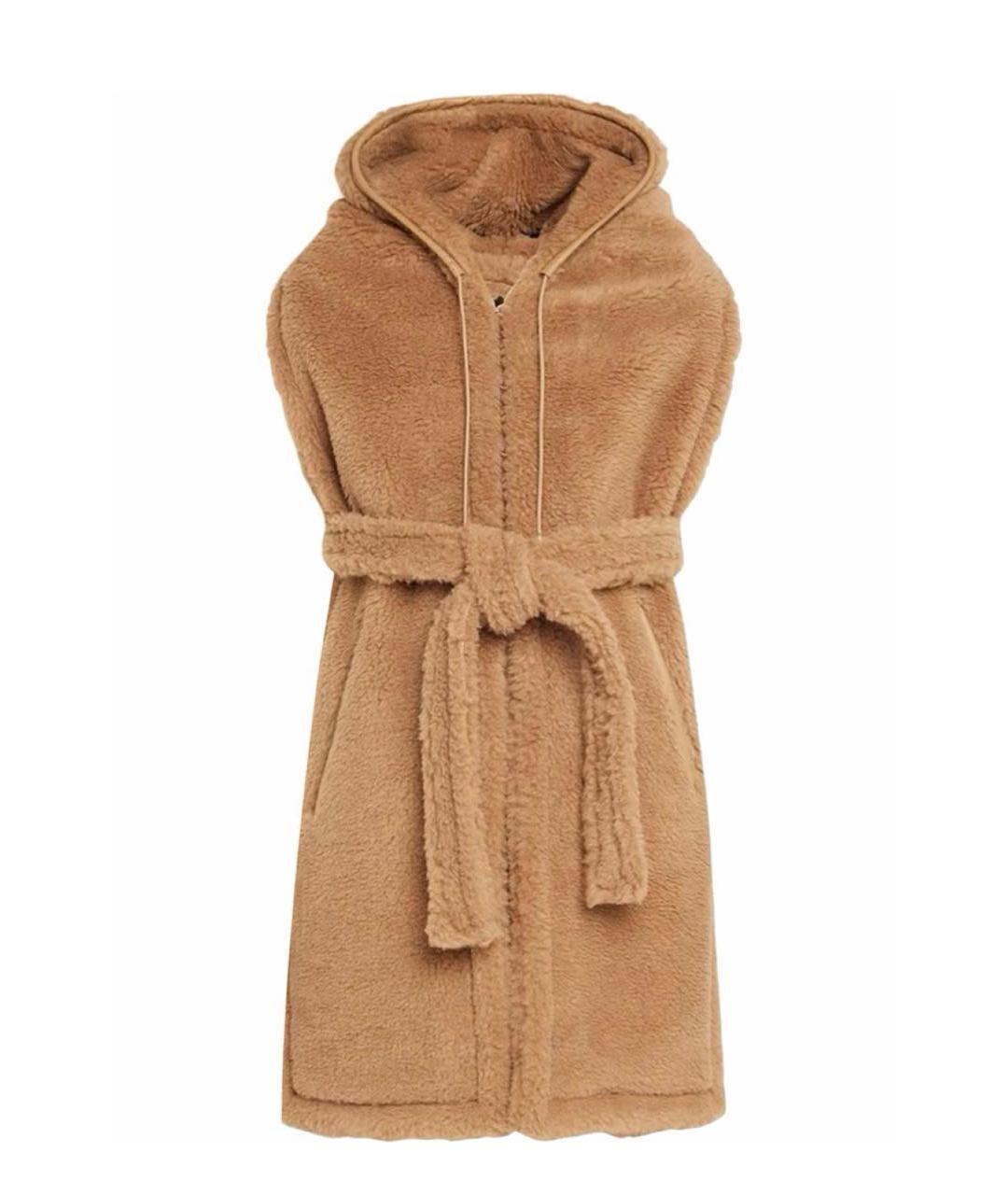 MAX MARA Коричневый меховой жилет, фото 1