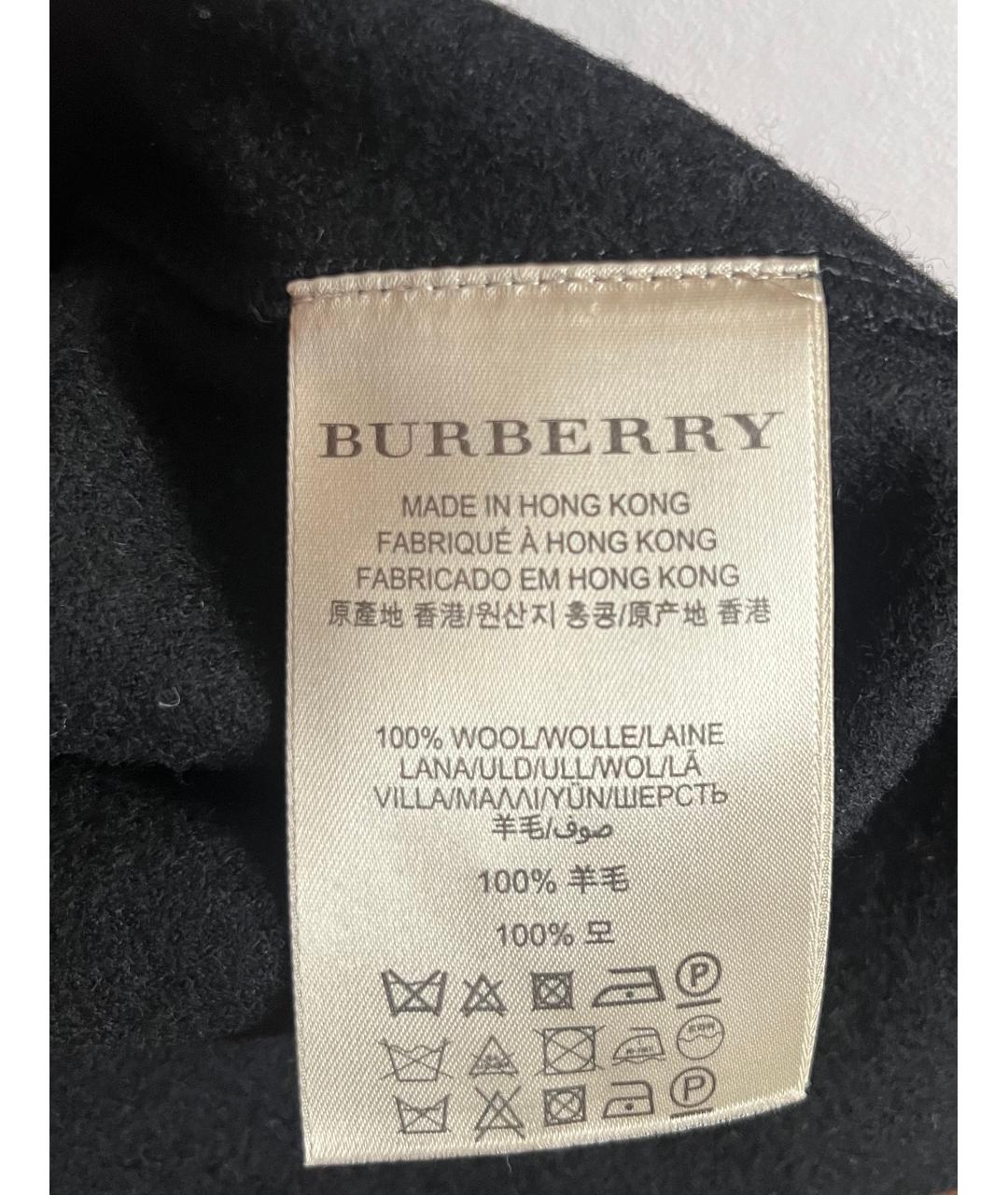 BURBERRY Черное шерстяное повседневное платье, фото 4