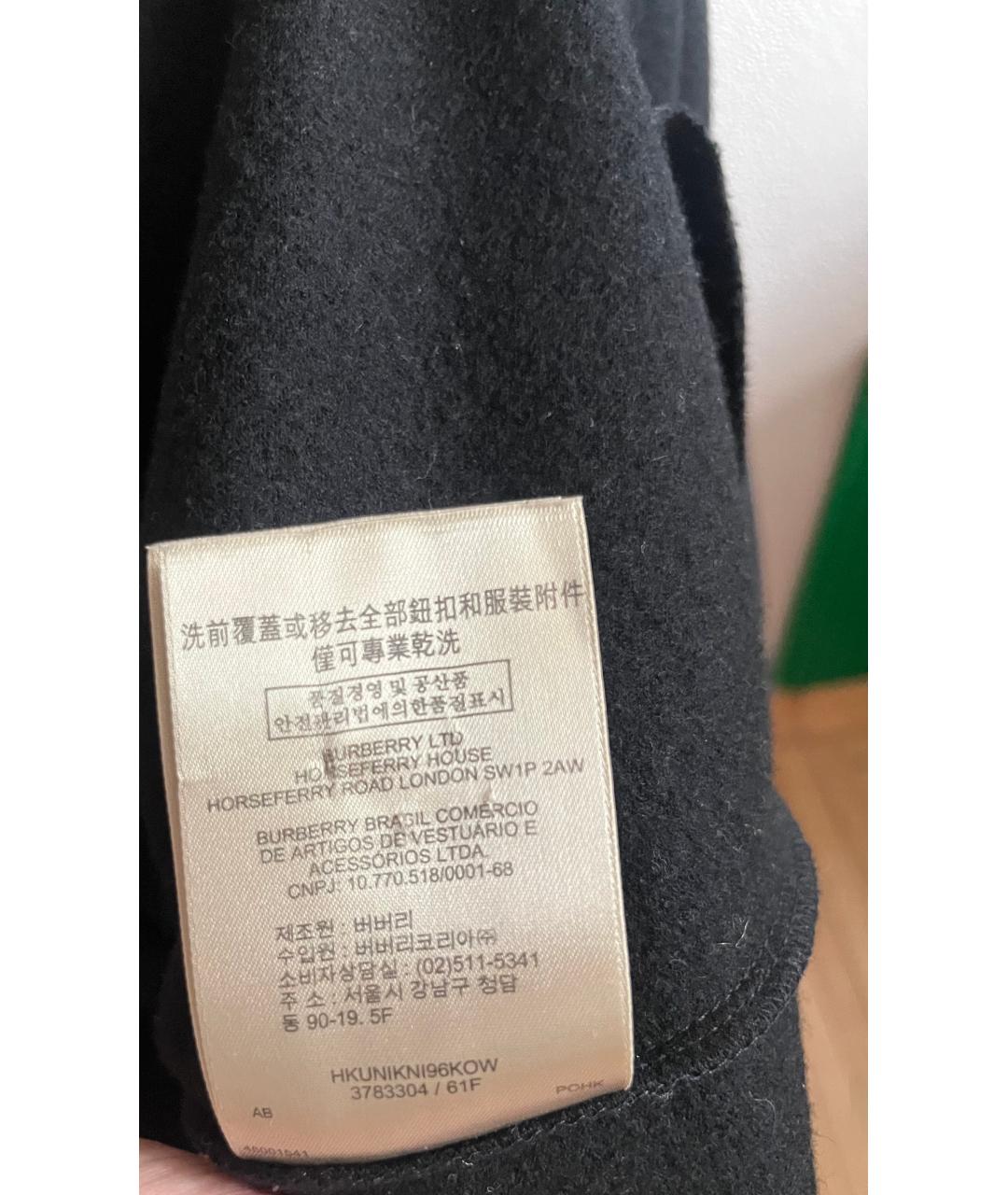 BURBERRY Черное шерстяное повседневное платье, фото 5