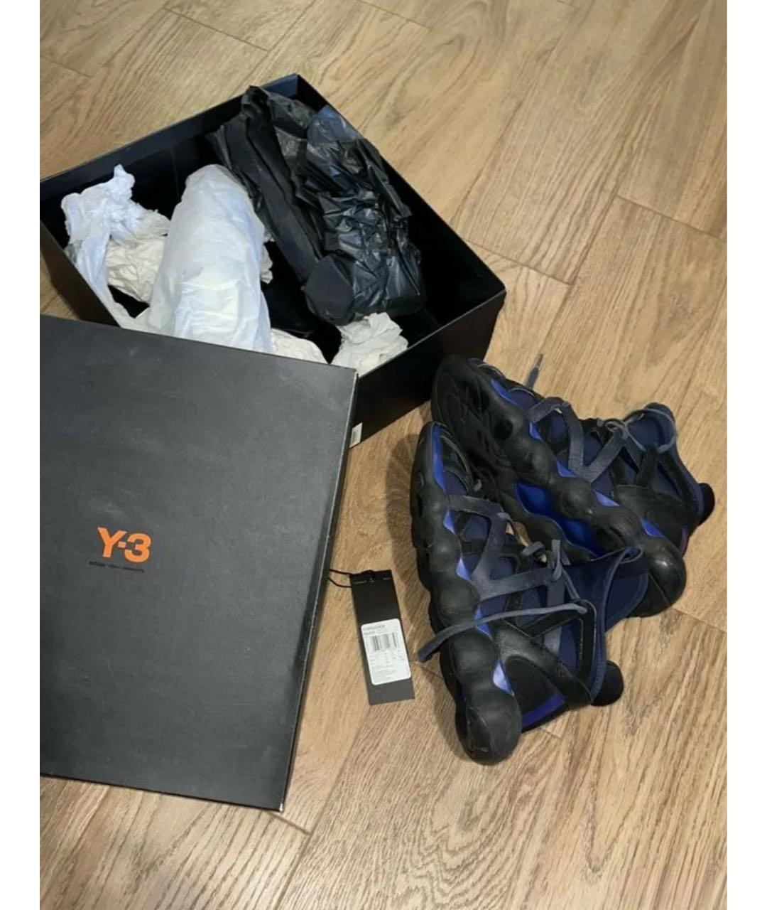 Y-3 Синие высокие кроссовки / кеды, фото 3