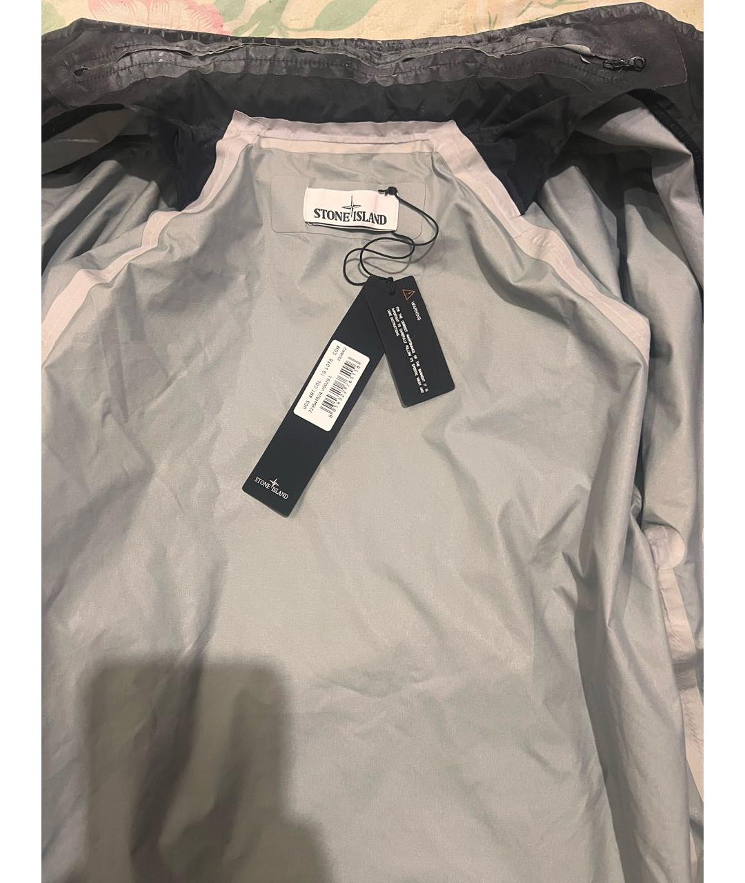 STONE ISLAND Серая полиамидовая куртка, фото 3