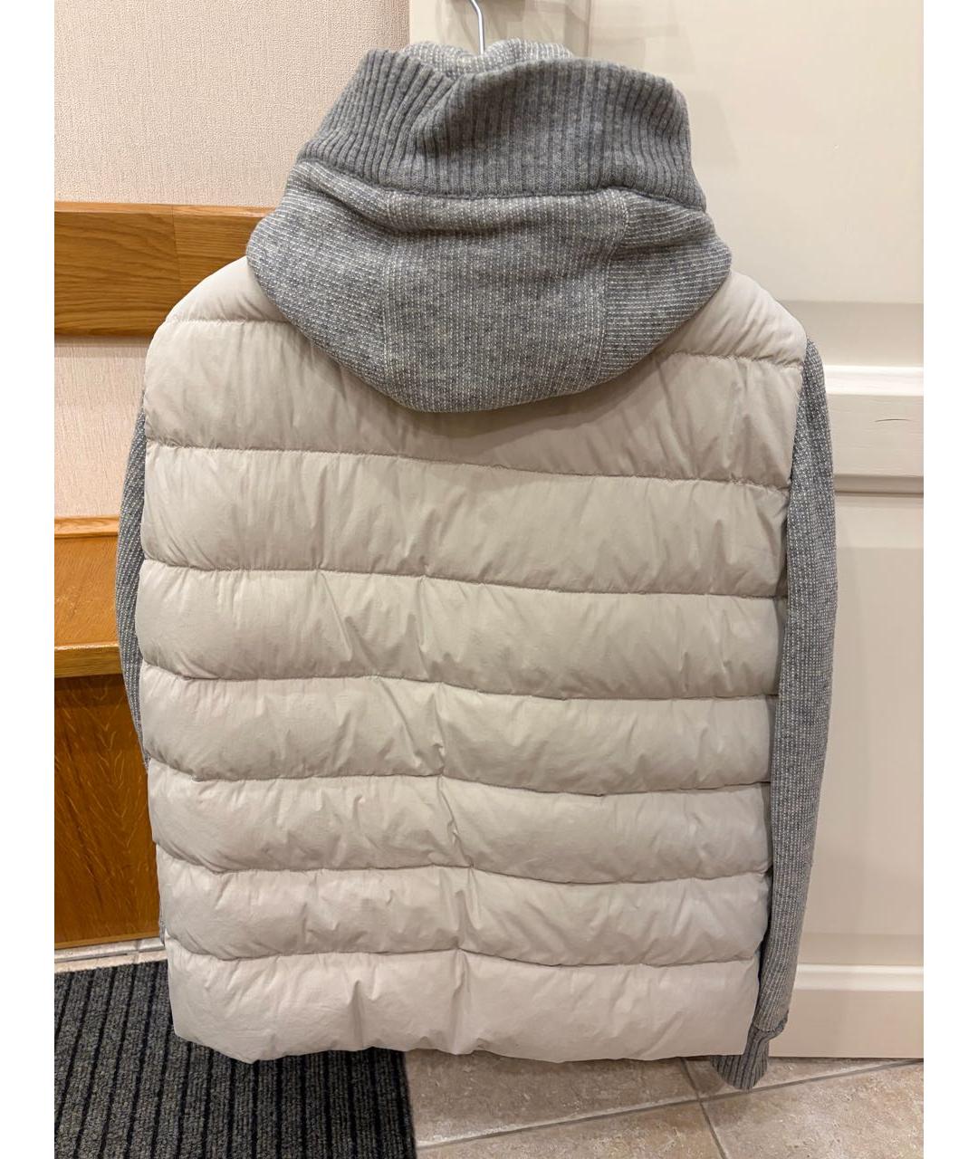 MONCLER Бежевый пуховик, фото 2
