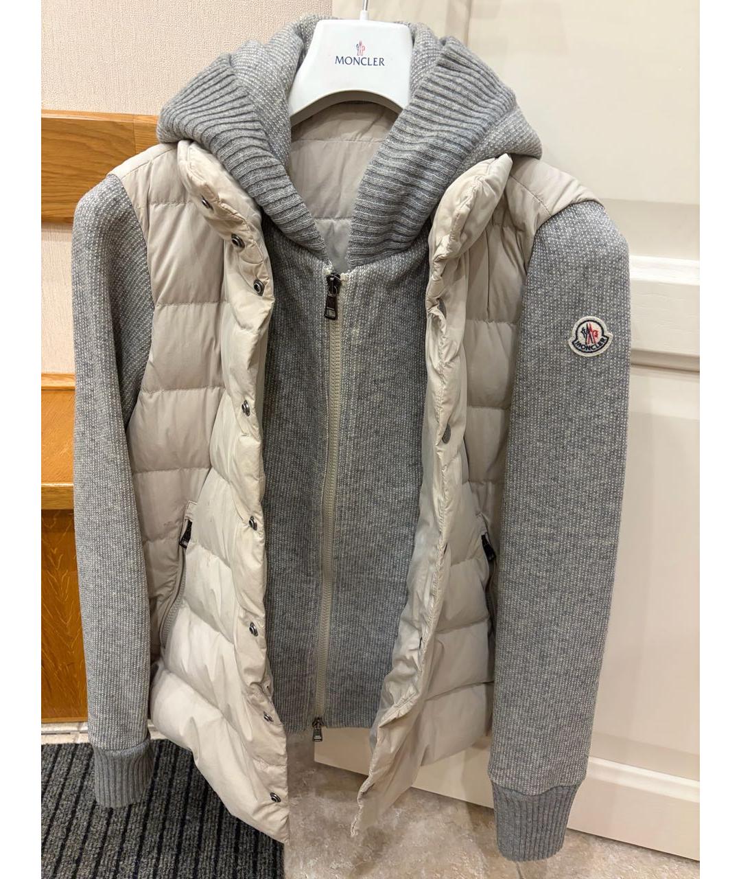 MONCLER Бежевый пуховик, фото 3