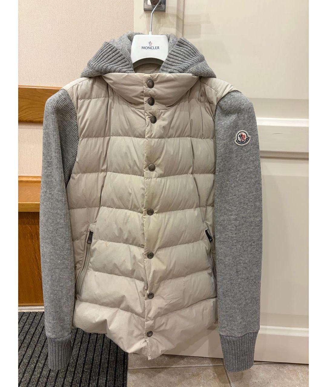 MONCLER Бежевый пуховик, фото 9