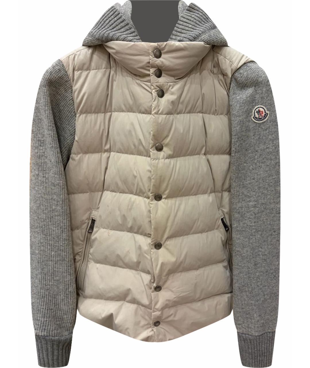 MONCLER Бежевый пуховик, фото 1