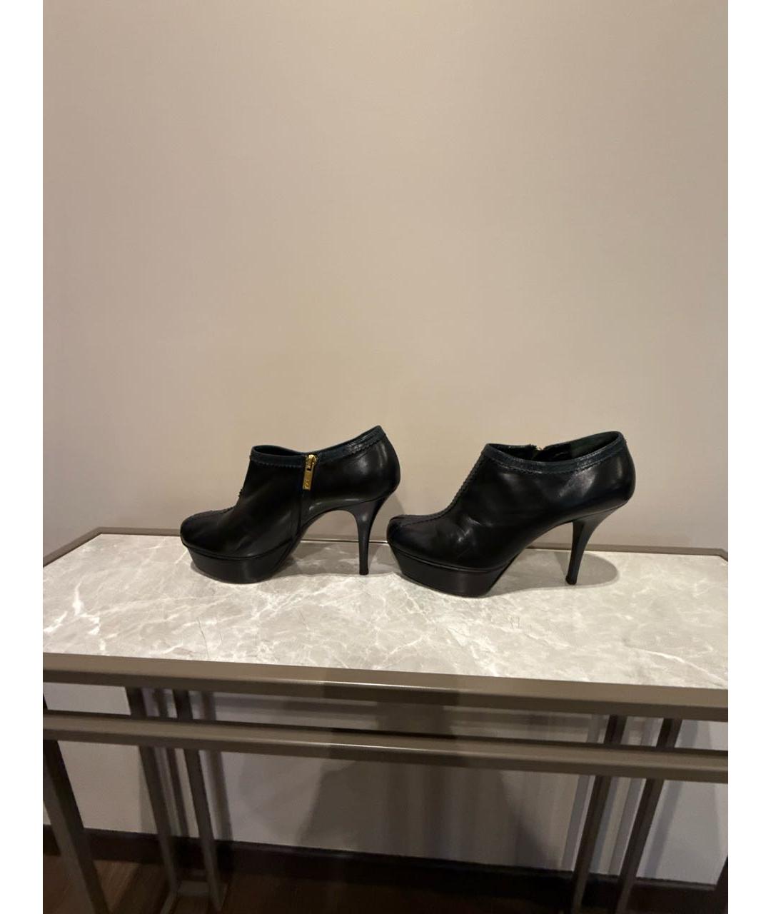 SAINT LAURENT Черные кожаные ботильоны, фото 5