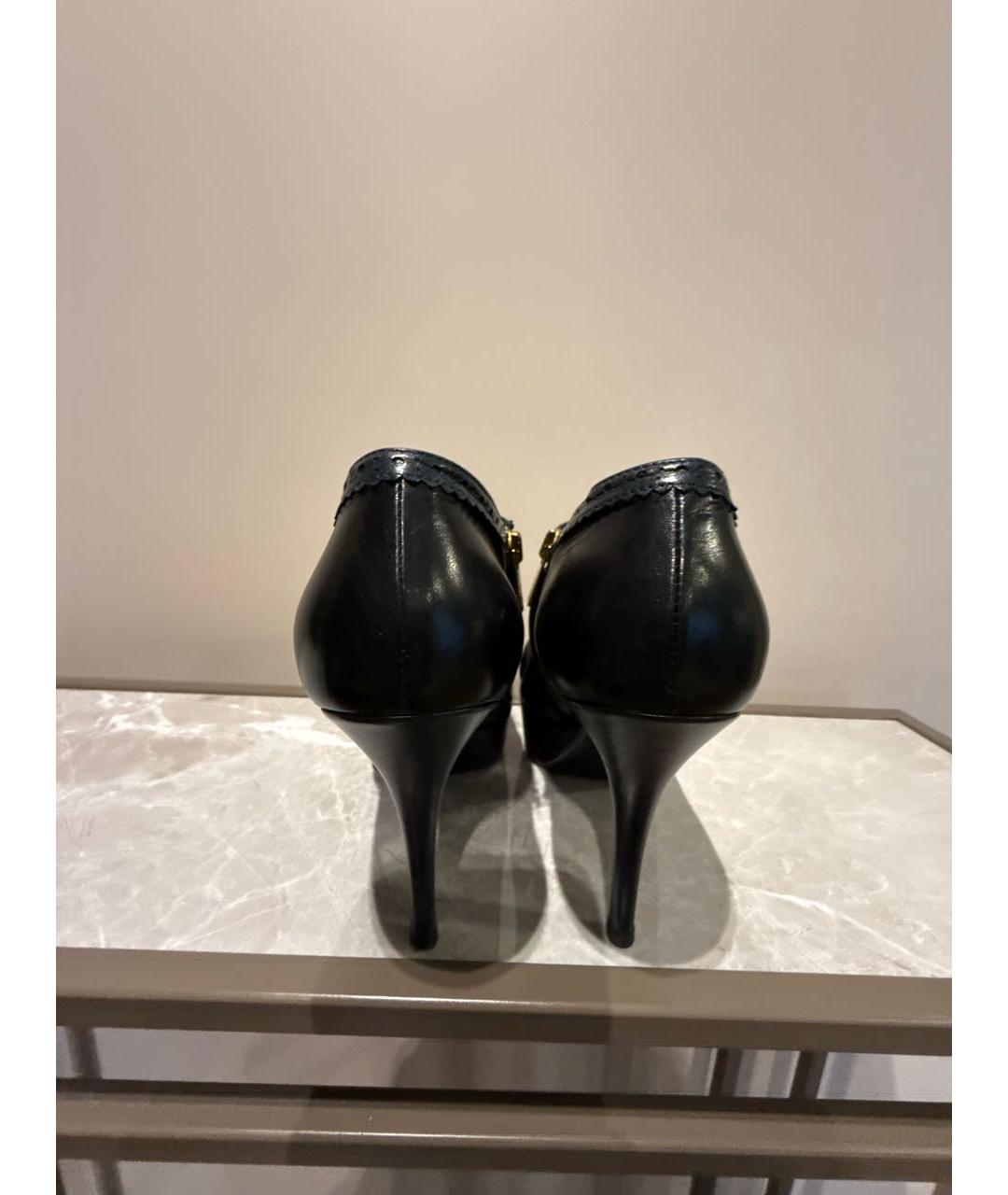 SAINT LAURENT Черные кожаные ботильоны, фото 4