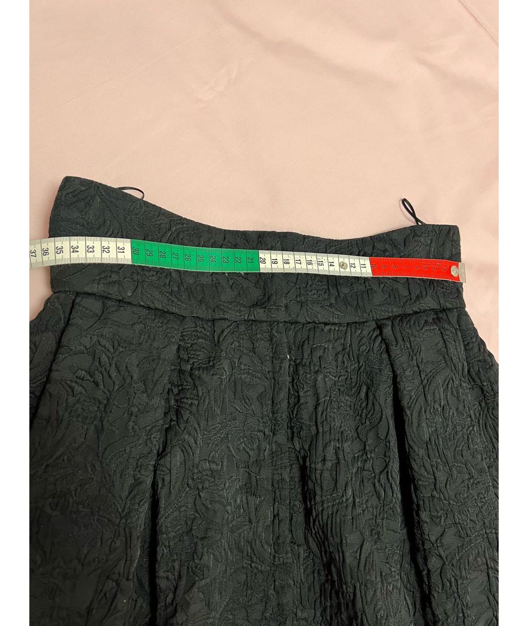 DOLCE&GABBANA Черная шерстяная юбка мини, фото 3