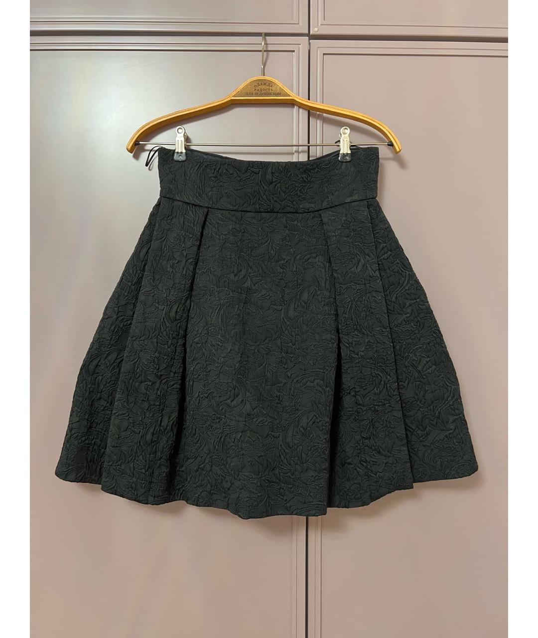 DOLCE&GABBANA Черная шерстяная юбка мини, фото 8