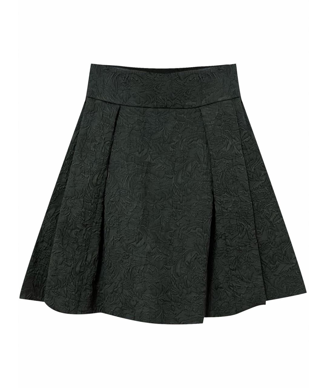 DOLCE&GABBANA Черная шерстяная юбка мини, фото 1