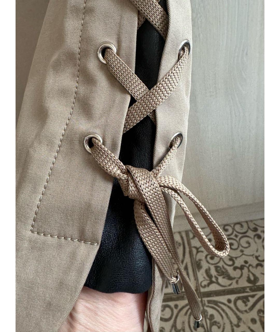 GUCCI Хаки хлопковая юбка мини, фото 4