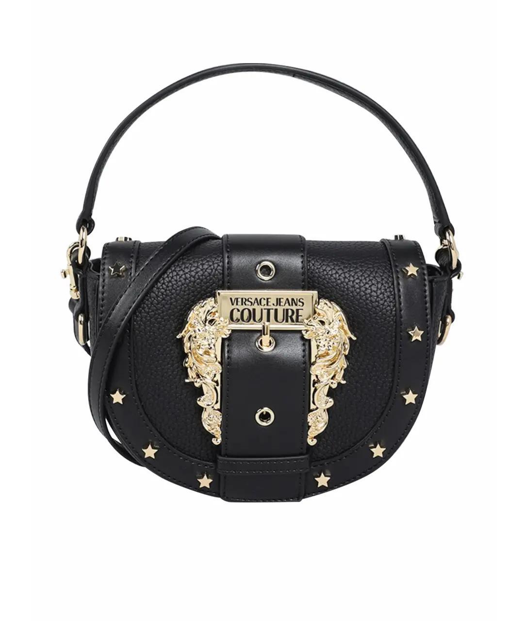 VERSACE JEANS COUTURE Черная сумка с короткими ручками из искусственной кожи, фото 1