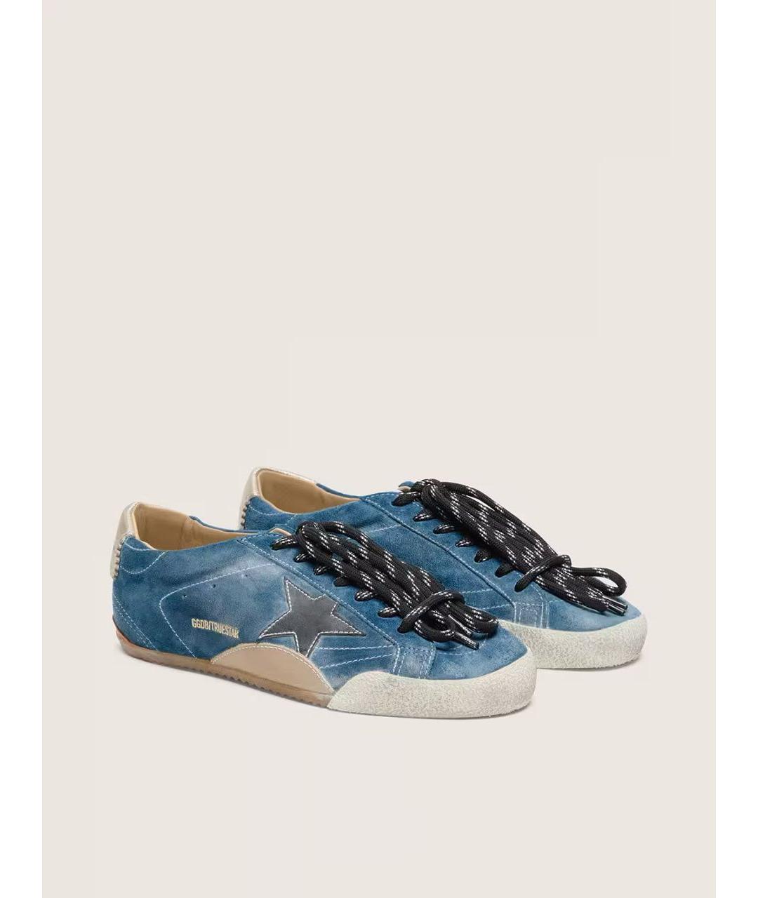 GOLDEN GOOSE DELUXE BRAND Синие кожаные кеды, фото 5