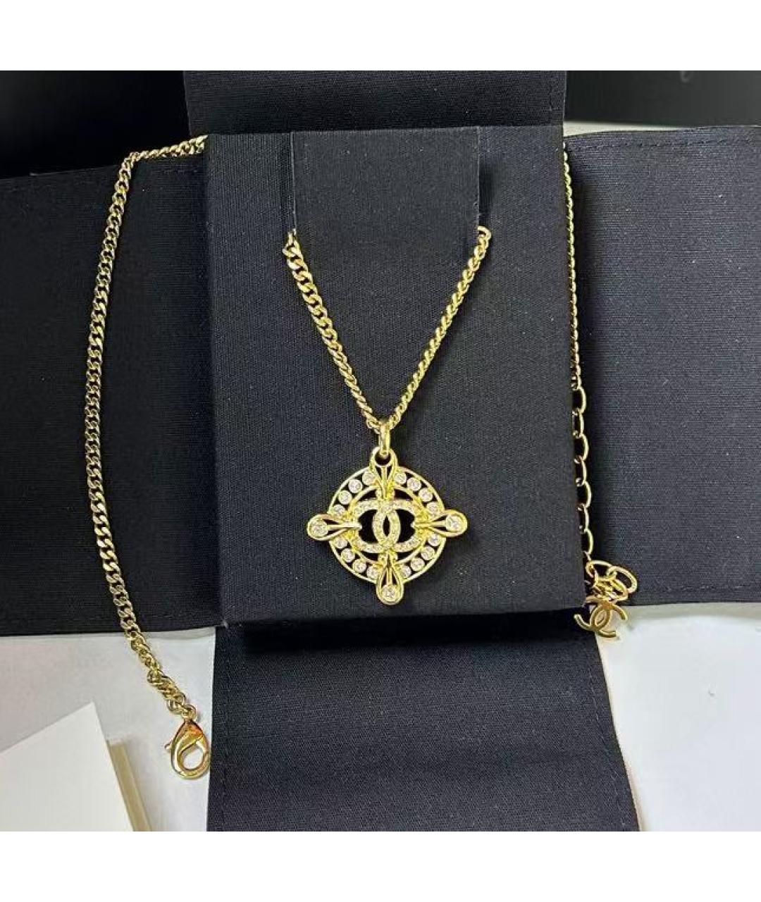 CHANEL Золотая металлическая подвеска, фото 5