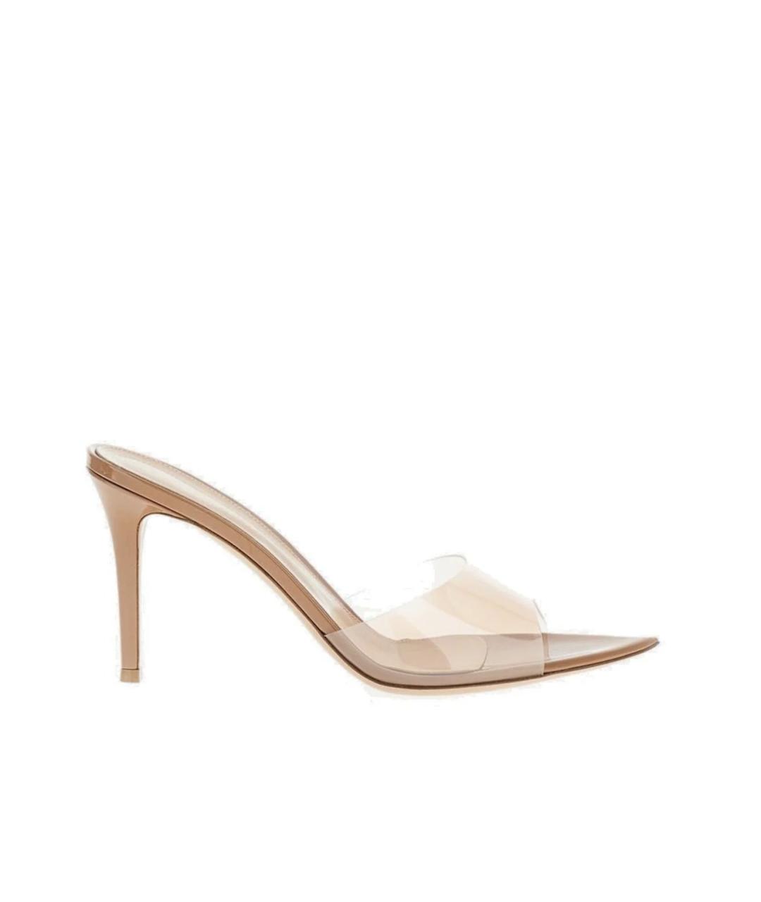 GIANVITO ROSSI Бежевые кожаные босоножки, фото 1