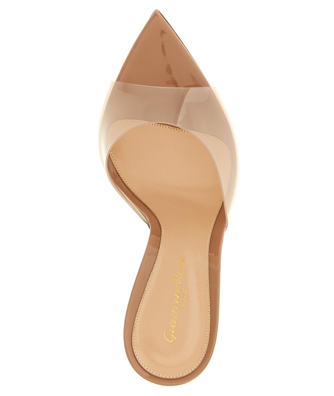 GIANVITO ROSSI Бежевые кожаные босоножки, фото 2