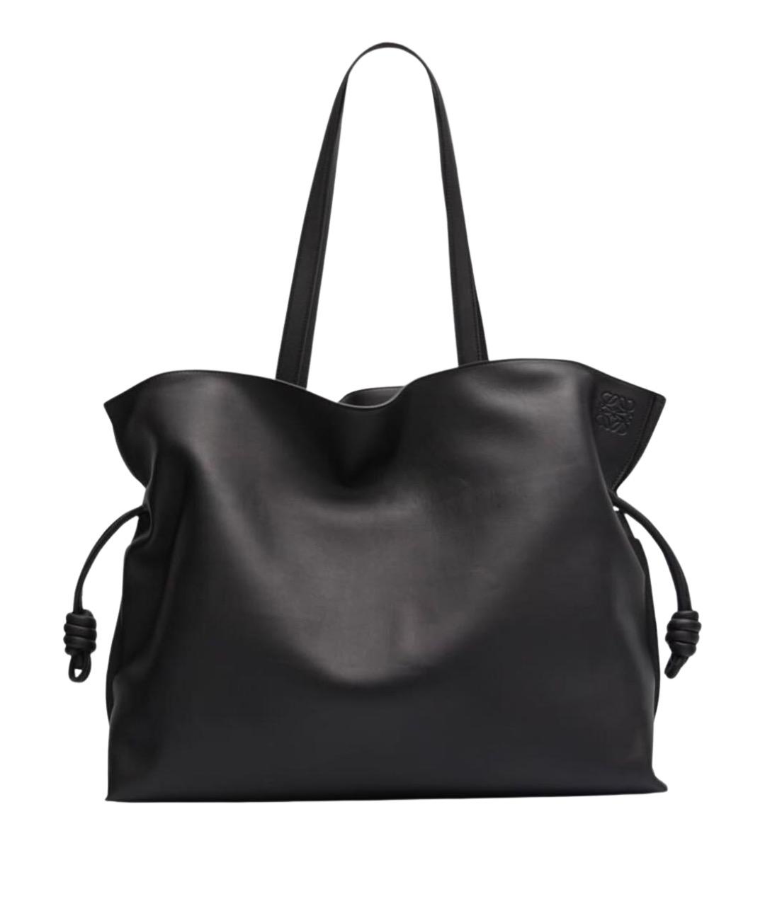LOEWE Черная кожаная сумка тоут, фото 1