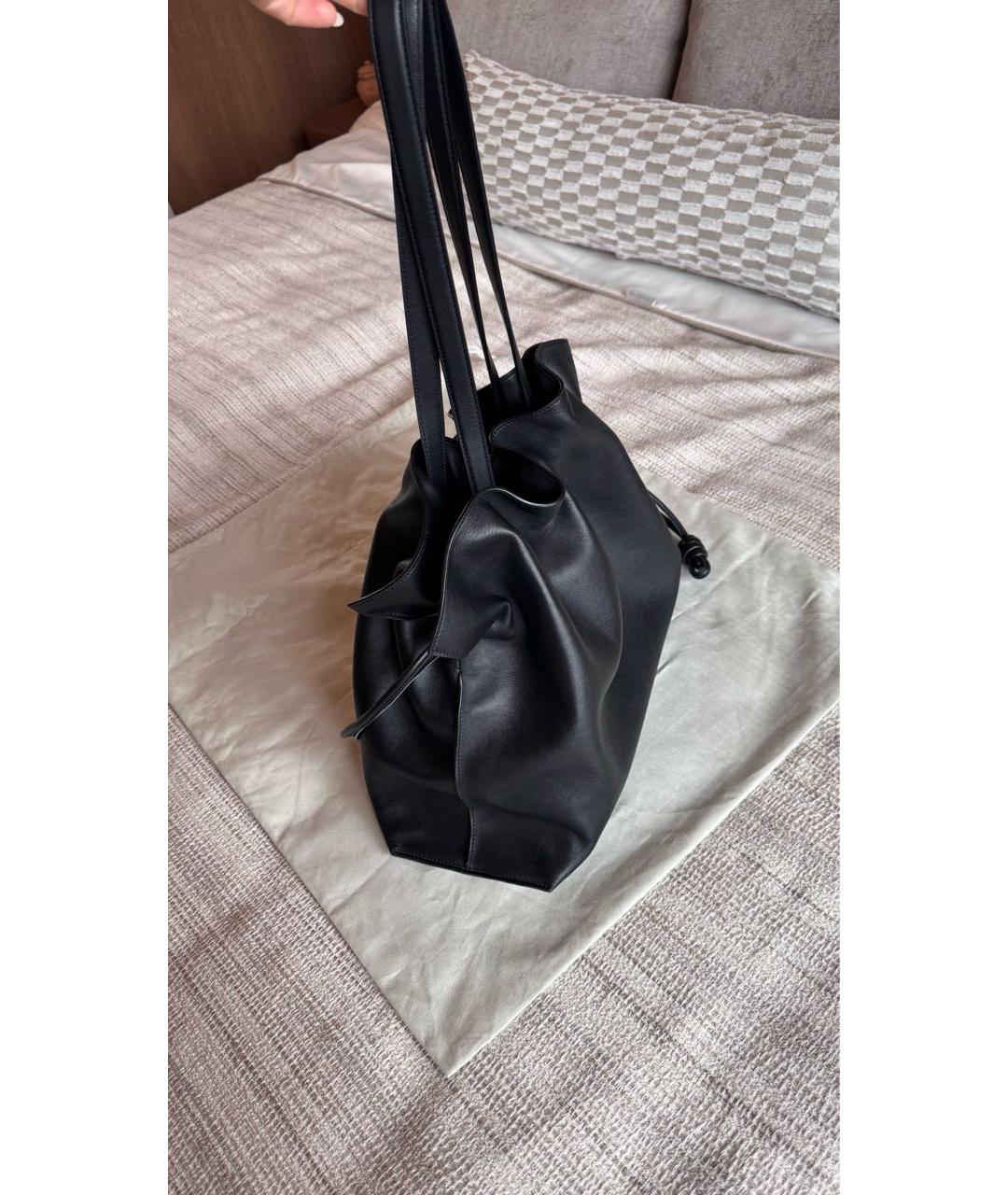 LOEWE Черная кожаная сумка тоут, фото 2