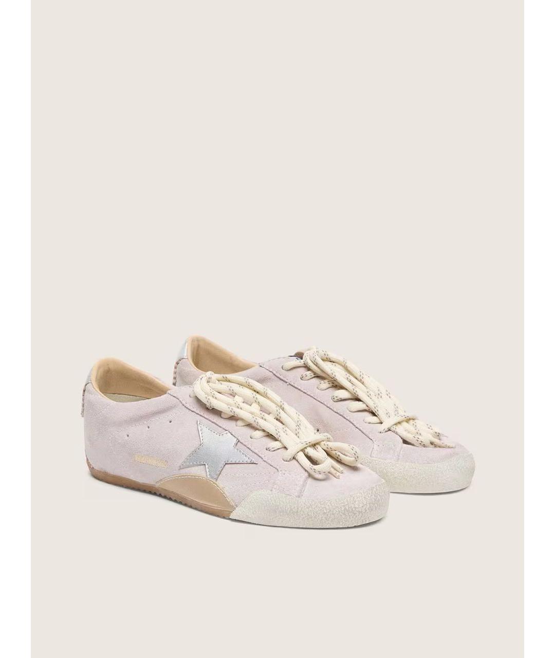 GOLDEN GOOSE DELUXE BRAND Розовые кожаные кеды, фото 6
